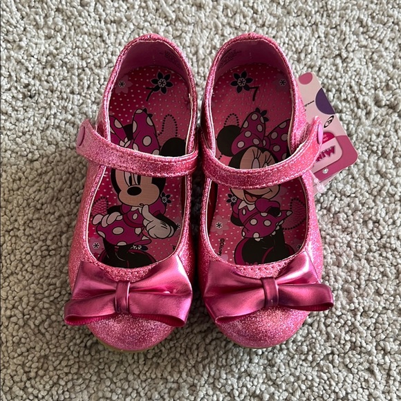 Disney Minnie Mouse Pink Glitter Kids Shoes - Picture 5 of 5